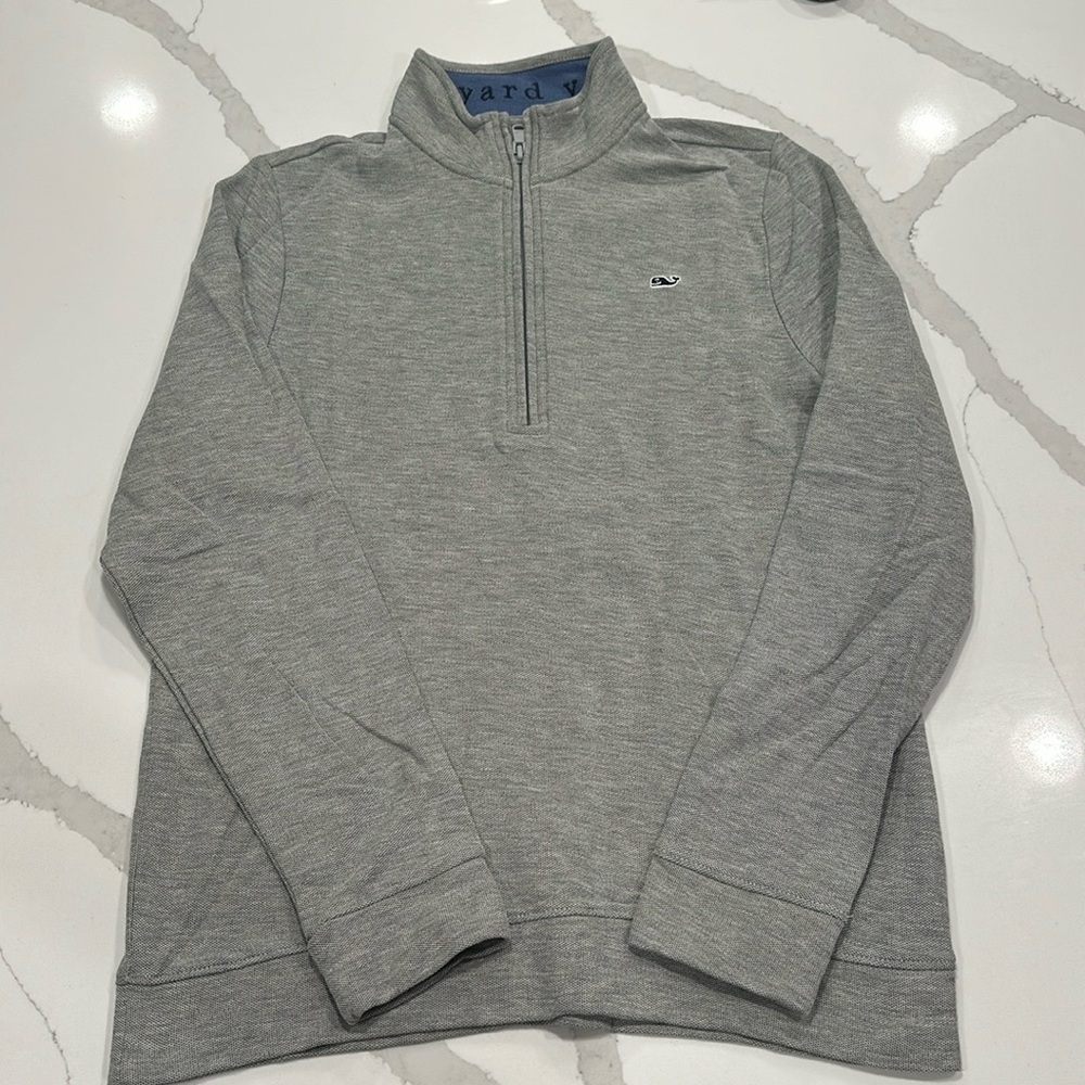 Vineyard Vines Gray Half Zip (Size: Boys’ Large)